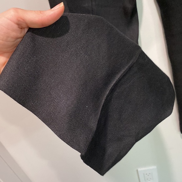 Massimo Dutti Black Linen Flared Trousers Size 6 - Picture 11 of 16
